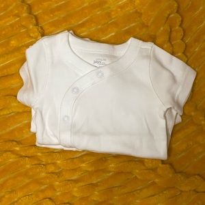 0-3 snap style white shirts